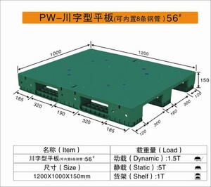 PW-56川字型平板（可内置8条钢管）